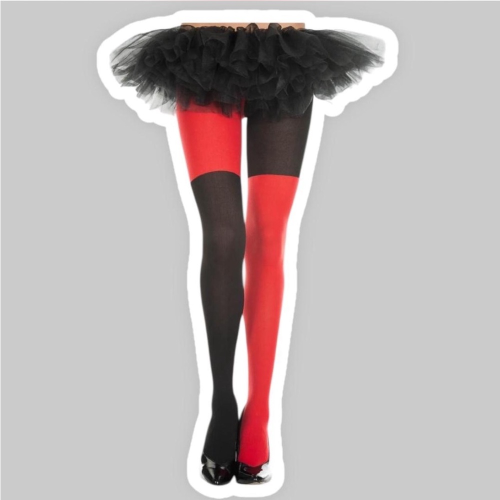 Red and Black Tutu and Tights Set